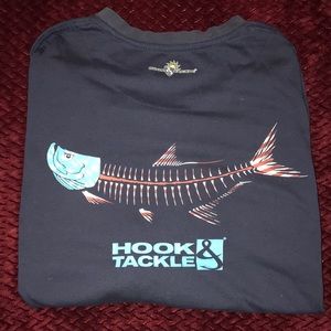 Hook and Tackle american flag fish bone longsleeve